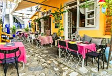 traditional colorful greece series cute taverns in skiathos island depositphotos 230700146 s